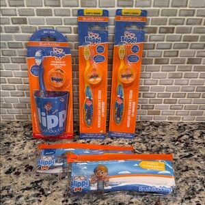 🧡💙 Blippi Brush Buddies Toothbrush Bundle